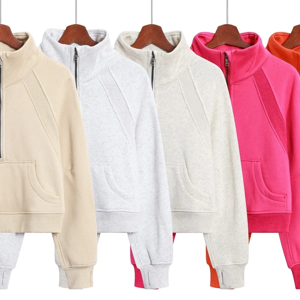 Lululemon Athletica Women's Half-Zip Jackets - Cream, Gray, Pink, Orange